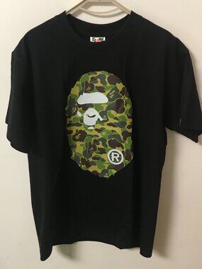 Men BAPE Camo By  Tee Black/Green